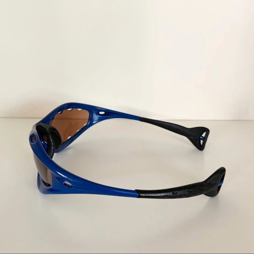 Vintage Oakley OG Pro racing jacket sunglasses in blue